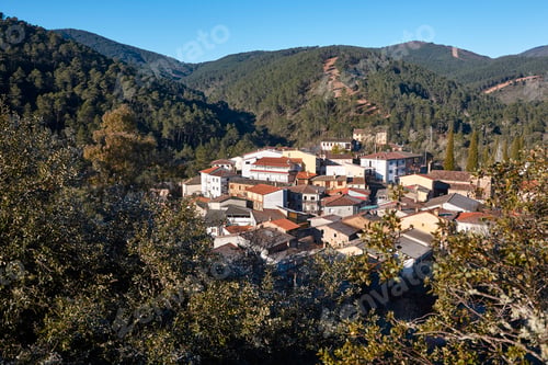 Preview: Picturesque village of Las Metas, Caceres. Extremadura, Spain