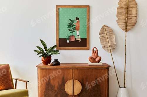 Preview: Minimalist composition of living room