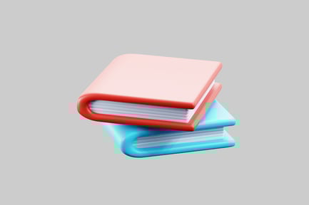 Preview: Stacked glossy books