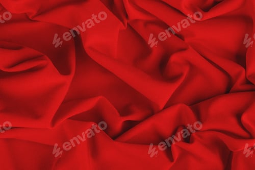 Preview: Smooth elegant red draped fabric. Background, texture