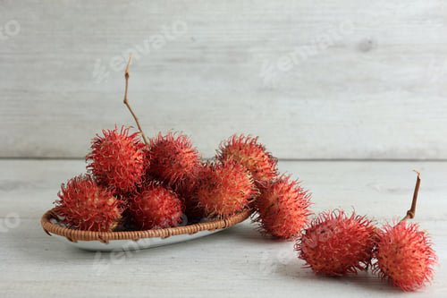 Preview: Fresh and Ripe Rambutan Sweet Tropical Fruit