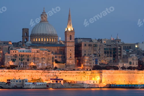 Preview: Valletta Skyline In The Evening, Malta