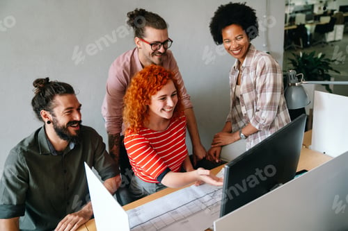 Preview: Software engineers working on project and programming in company. Startup business teamwork concept