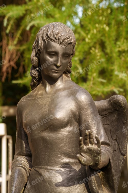 Preview: Cimitero Monumentale, historic cemetery in Milan, Italy. A tomb