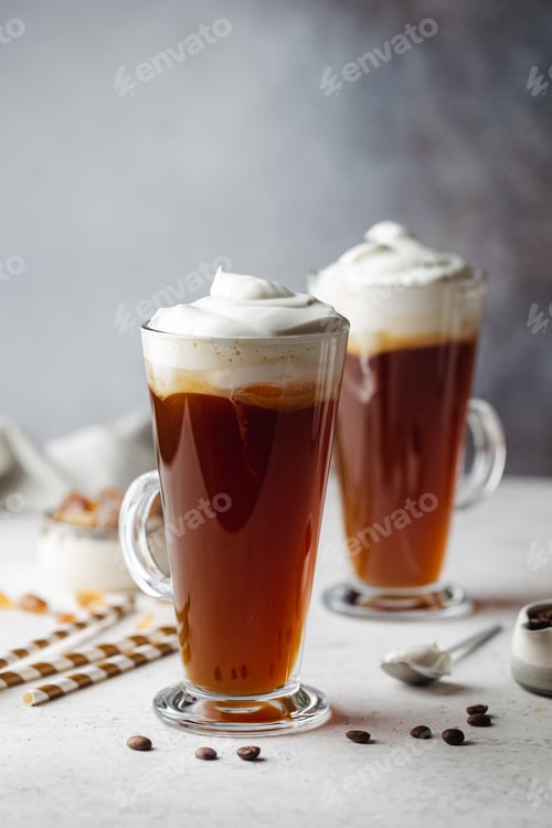 Preview: Iced coffee in a tall glass