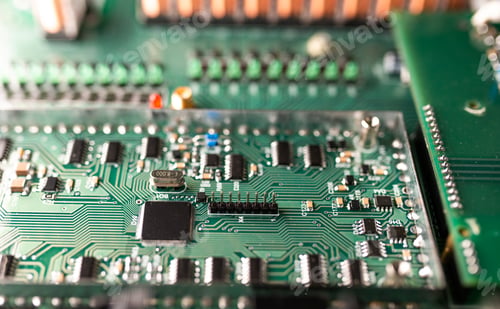 Preview: Large green microcircuit and luminous panels