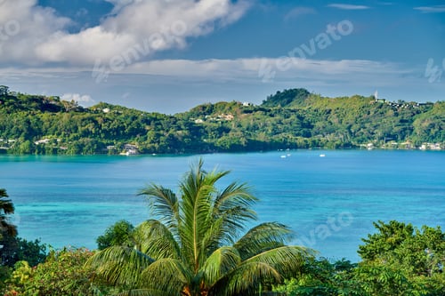 Preview: Overlook of Seychelles bay, Mahe island