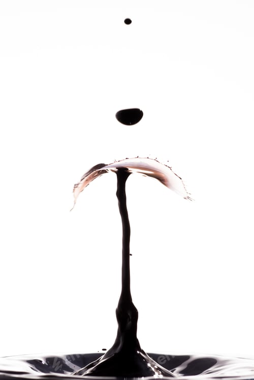 Preview: Splash of brown color liquid with high speed flash