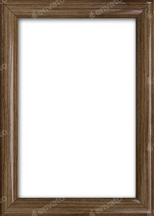 Preview: Empty picture frame with a free place inside, isolated on white