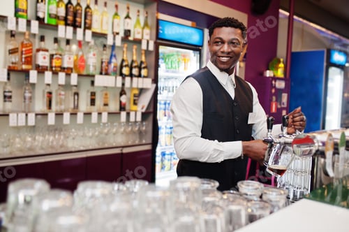 Vista previa: Camarero en el bar