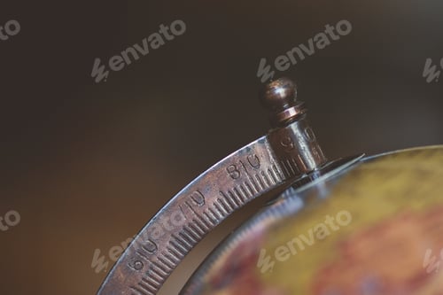 Preview: Closeup shot of a desk globe with a blurred background