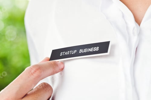Preview: start up business label, business concept