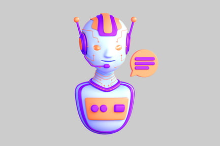Preview: Friendly chatbot agent with speech bubble