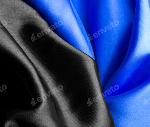 Preview: black with blue satin