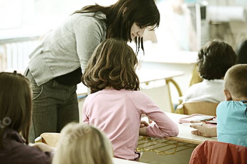 Preview: Cheerful Kids At School Room Having Education Activity With Teacher