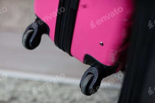 Preview: Pink suitcase close up