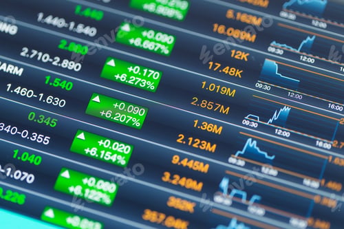 Preview: Stock market display on tablet computer