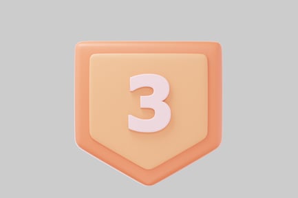 Preview: Abstract shield with number 3