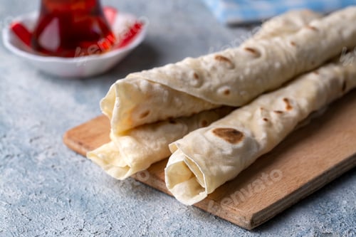 Preview: Traditional, local Turkish food; cheese pastry wrap (Turkish name; Sikma)