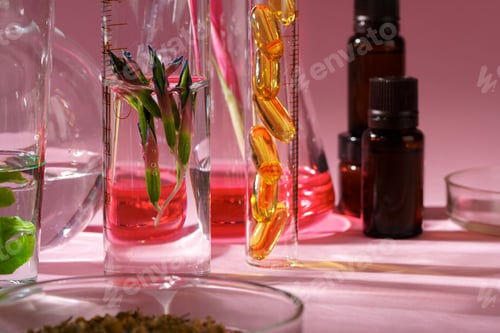 Preview: Alternative medicine concept. Natural herbal homeopathic medicine