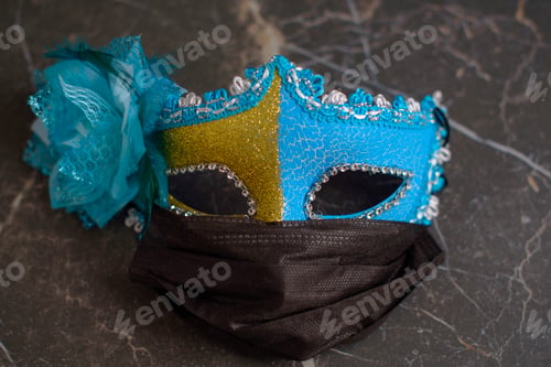 Preview: Carnival mask and protective face mask