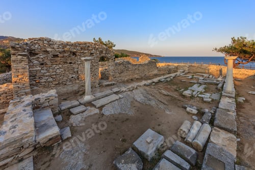 Preview: Ruins of ancient village in Archaeological site of Aliki. Thassos island, Greece