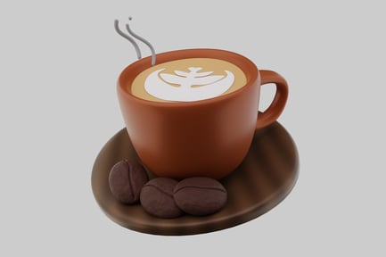 Preview: Coffee cup with latte art