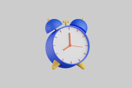 Preview: Cartoon blue alarm clock asset