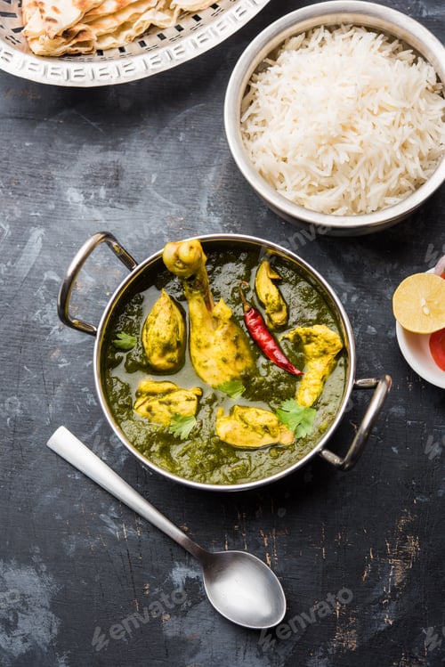Preview: Palak or spinach Chicken or Murg Saagwala is an Indian non-vegetarian recipe