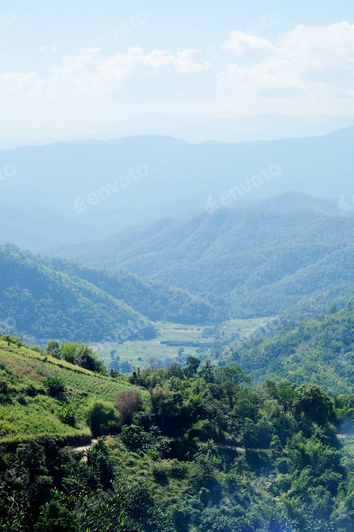 Preview: View of Mountains,Mountains in the North of Thailand,Chiang Mai Province.
