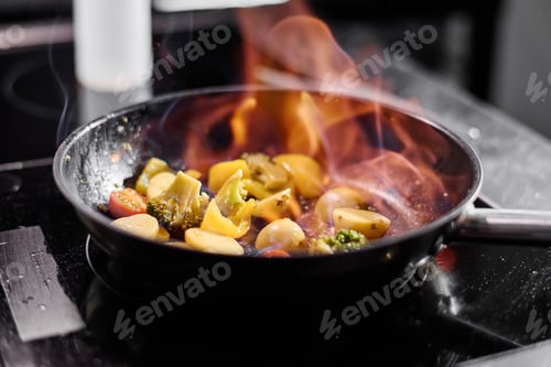 Preview: Cooking Vegetables in Flambe Style