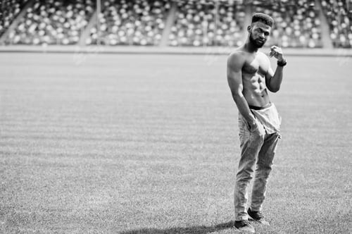 Preview: Handsome sexy african american bare torso man
