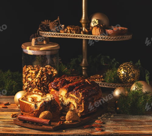 Preview: Nuts braided swirl bread Babka
