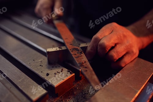 Preview: Worker working with metal