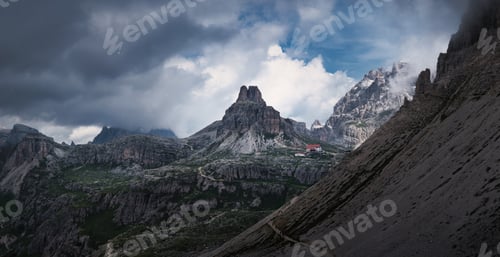Preview: Torre di Toblin panorama in Dolomites, Italy