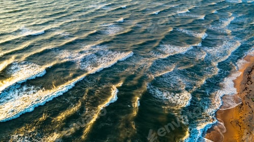 Preview: Sea waves on the beautiful morning sea