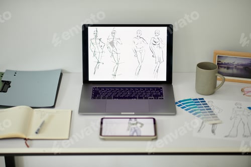 Preview: Laptop on Desk of Designer