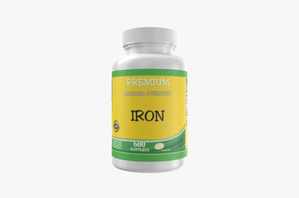 Preview: Premium Iron Supplement Bottle - 600 Softgels