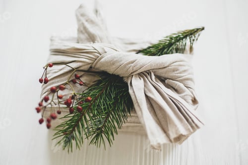 Preview: Zero waste Christmas flat lay
