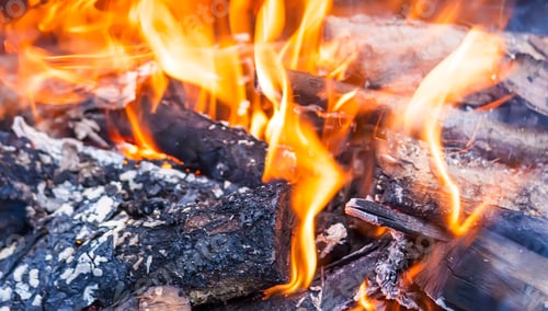 Preview: Flame of fire burning in the brazier