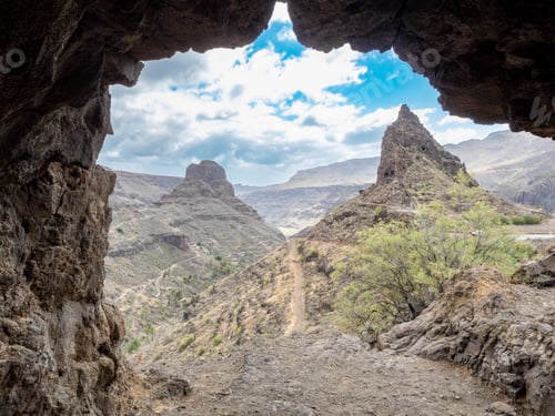 Preview: View of Ansite Fortress, Grand Canary Island, Spain