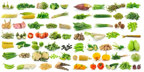 Preview: vegetable isolated on a white background