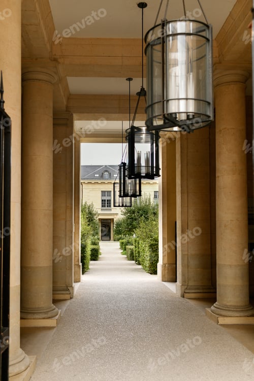 Preview: Walkway Perspective from stone columns and landers