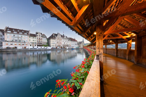 Preview: Lucerne, Switzerland in the Early Morning on the Ruess RIver