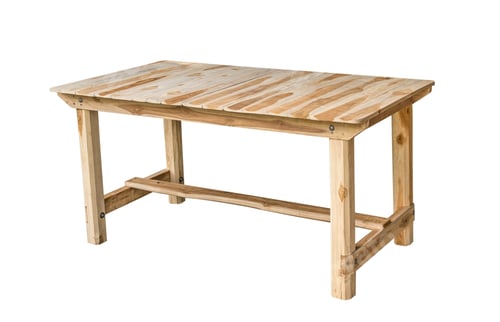Preview: wood table on white background