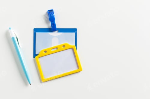 Preview: Name tag and a pen