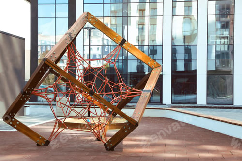 Preview: Climbing rack on outdoor playground in residential area
