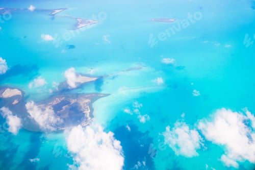 Preview: Beautiful view of idyllic islands from above