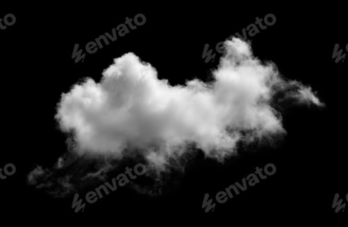 Preview: clouds on black background