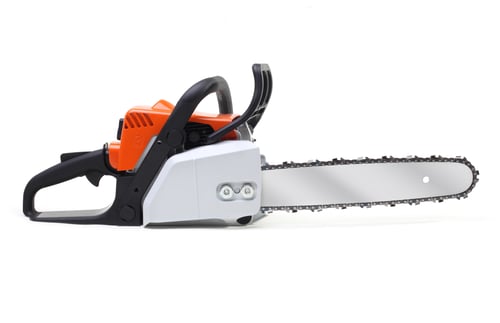 Preview: chainsaw isolated on white